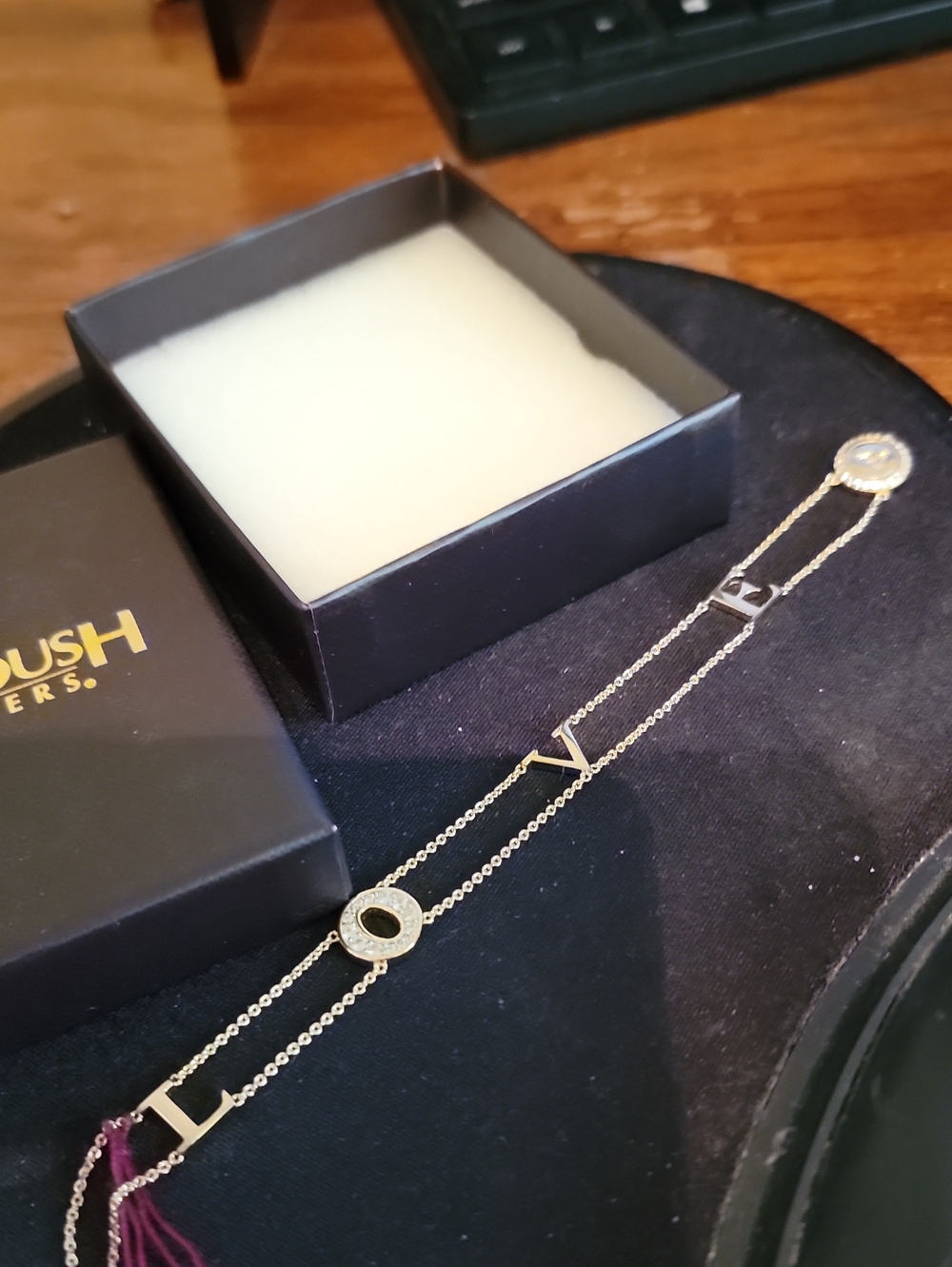 Petra Azar 925 Gold-Plated 'LOVE' Bracelet